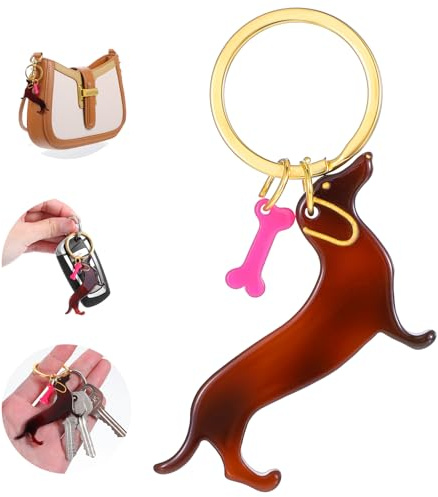 Giantree Dackel Schlüsselanhänger, Stilvolle Dackel Geschenke für Damen Glücksbringer Hunde Keychain Tasche Anhänger Geschenke für Lieblingsmensch Frauen Männer Kinder