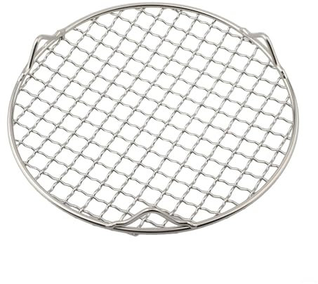 Rejilla de refrigeración redonda de acero inoxidable, antiadherente de 28 cm, apta para horno para enfriar galletas, pasteles, asar, fácil de limpiar (29,5 cm)