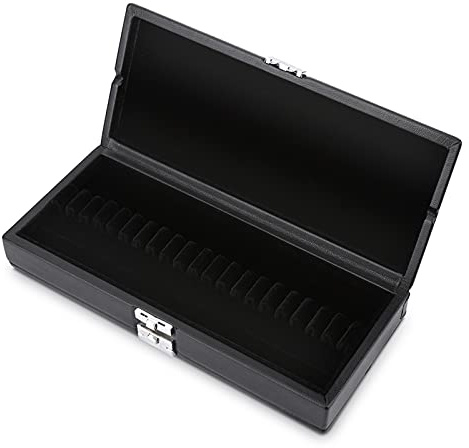 SPYMINNPOO Oboe Reeds Koffer, Hölzerne PU -Lederabdeckhalter 2 Schichten Aufbewahrungsbox für 40 Prozent Oboe Reedes