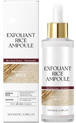 Exfoliante de Arroz Blanco y Negro,Soluci贸n Exfoliante de Arroz Blanco,Hidratante Y Minimizador De Poros Para El Rostro,Para Todo Tipo De Piel,100ML