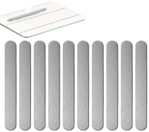 10 Stück Magnetleiste Selbstklebend - 65mm × 8mm Metallstreifen Mit Klebebeschichtung, Magnetleisten Magnetwand, Für Büro, Küche, Fotos, Dokumente, Kühlschrank, Kalender, Fotowand