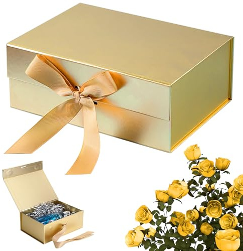 Goldene Geschenkbox,22 * 16 * 8.5 cm Geschenkboxgross