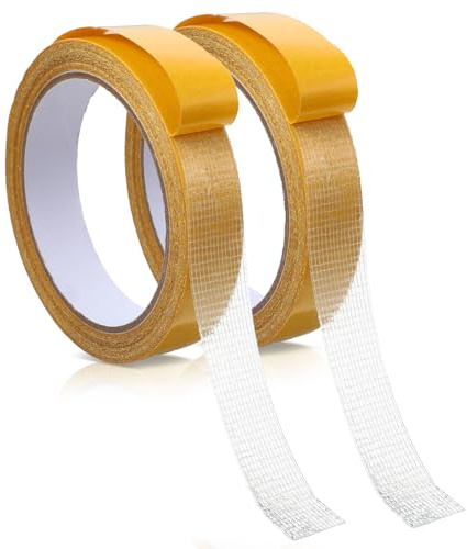 Sibba 2 Bände Doppelseitiges Stoffband kleidung Doppelseitiges Gewebeklebeband Heavy Duty für Saum Saumband für Vorhänge Stoff ohne Nähen Bügeln Stitch Witchery Saum Hosen Kleidung Kleider Stoff