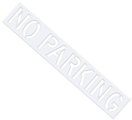 Pochoir Pour Zone De Stationnement | Modèle De Marquage Lisible - Pochoir En Silicone Pour Lettres D Interdiction De Stationnement,Pour Revêtement Trottoir Asphalte Arrière-Cour