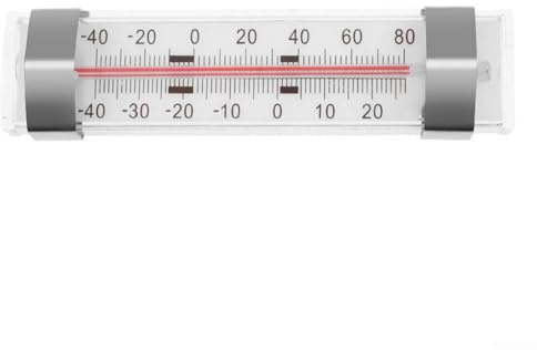 Kylskåpstermometer med krok, temperaturövervakning -40 till 27 °C, kan användas i hängande eller stående, av ABS, för tillförlitlig kyltemperaturkontroll