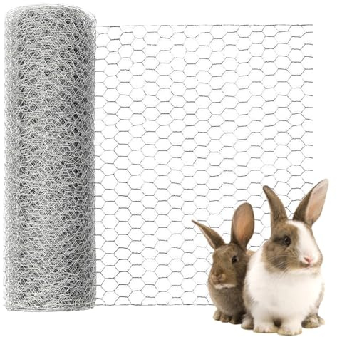 Recinzione per conigli, rotolo di barriera esagonale resistente, per pollame e pollame, per progetti artigianali, animali, alberi, anatre, coop, graticci, pareti di roccia, giardino, cortile, aiuole
