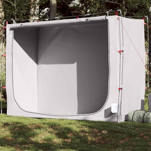Beistellzelt Grau Wasserdicht, 220x79x155 cm Outdoor Camping Zelt mit PU-Beschichtung, Tragetasche & Reißverschluss, für zusätzlichen Stauraum & Schutz