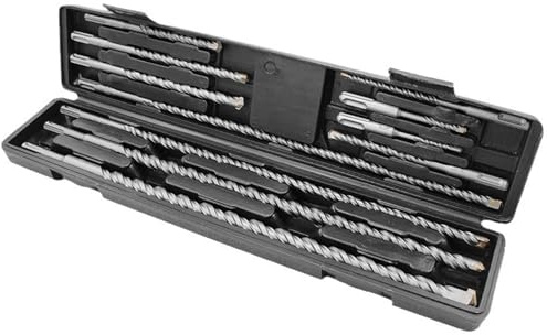 Juego de brocas SDS Plus de 11 piezas, juego de brocas para hormigón con diseño universal SDS Plus, diámetro del vástago 10 mm / 0,4 pulgadas para tu taladro de percusión
