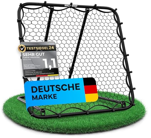NEOLYMP Rebounder für Fußball – Stufenlos verstellbar für intensives Training, robuster Metallrahmen – Ideal für Kinder, Jugendliche & Vereine – Fußball Trainingszubehör für drinnen und draußen
