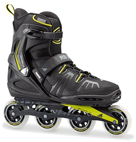 Rollerblade RB XL Men's Adult Fitness Inline Skate, Black and Lime, High Performance Inline Skates, 14