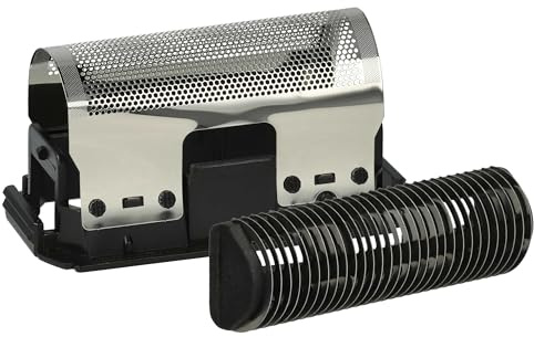 vhbw 1x Bloque cuchillas, 1x lámina con marco compatible con Braun Synchron 5212, 5213, 5211 afeitadora - Paquete combi negro plata