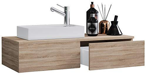 2-TLG Set | Waschplatz für Gäste WC | Gästebad | Waschtisch Toilette | Badmöbel Badezimmer Set - Gudas