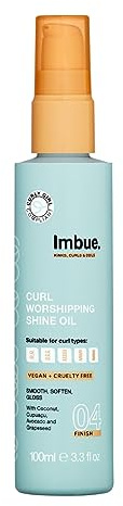 Imbue Curl Worshipping Haaröl für glänzende Locken - Vegan und 'Curly Girl'-Methode freundlich, 100ml