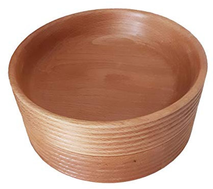 Madacha - Ensaladera/plato de madera torneada – Haya – A. Solomin – Rusia – Juego de 2