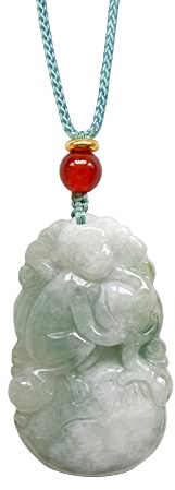 Natural Green Jade Monkey Zodiac Pendant Jade Animal Necklace 18th Birthday Gift