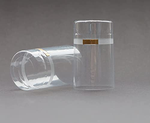 AE-GLAS : Capsules rétractables Transparentes avec Bande détachable (⌀ = 32,5 mm/Longueur = 55 mm) pour Bouchons de Bouteille (25 pièces)