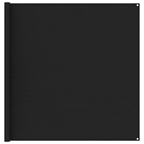 Norheim Alfombra para tienda de campaña, alfombra para tienda de campaña, suelo para toldo, para terraza, caravana, camping, 250 x 200 cm, color negro