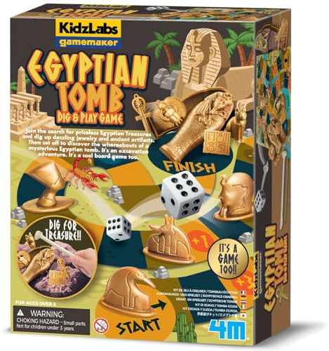 4M KidzLabs Egyptian Tomb Dig & Play Game Kit, Ancient Egypt Excavation