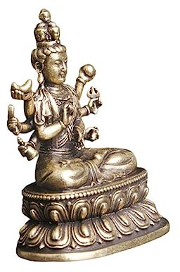 BESPORTBLE Statua Buddha in Ottone Statuetta Guanyin Artigianale Decorazione Forma Di Buddha Ornamento in Ottone Semplice