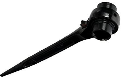Leliafleury 22mm x 24mm Ratchet Podger Spanner, Scaffold Spanner, 12 Point Socket Steel Erect Spanner, Black Wrench Tool for Machine Maintenance, Car Repairs
