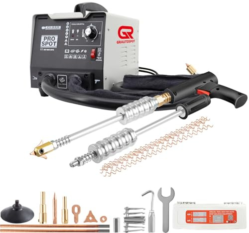 GRAUTOSPOT PRO 110V Spot Welder Dent Puller，1.8KW Panel Spot Welder Puller，5 Models Spot Welding Machine for Car Body Dent Repair