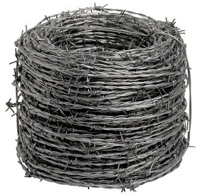 FLASHPRIX 100 Meter verzinkter Stacheldraht Typ 13-15 extra robust ideal für ländliche Gebiete, Feld, Zäune und Lagerhallen