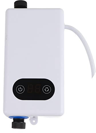 Mini Scaldabagno Elettrico Istantaneo Senza Serbatoio, Scaldabagno Sottolavello 3400W con Funzione di Memoria Conversione di Frequenza Scaldabagno a Temperatura Costante per