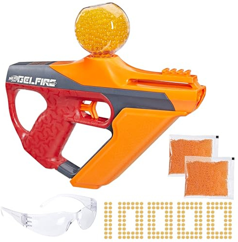 Nerf Pro Gelfire Uproar Full Auto Blaster, 150 FPS, 10,000 Gelfire Rounds, 400 Round Hopper, Eyewear, Ages 14+