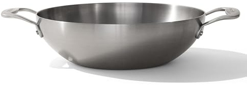 Made In Cookware - 10 Stainless Steel Kadai Pan - 5 Ply Stainless Clad - Professional Cookware Italy - Induction Compatible