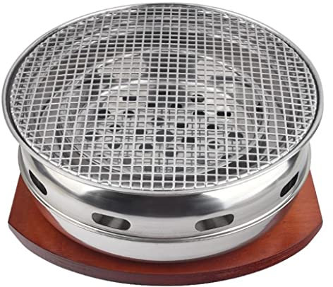 BBQ Outdoor Barbecue a carbonella da tavolo semi-incorporato fornello da barbecue per ristorante giapponese rotondo commerciale da 33 cm