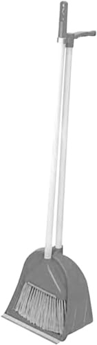 Best House Another Fine Product Broom and Dustpan Set, Long Handle Broom and Dustpan, Grey, Modern Style, Soft Bristles, Durable Material, For Floor Cleaning, Pack of 1