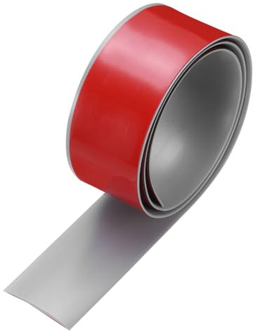QUARKZMAN 19,68 ft Bodenübergangsleiste selbstklebend, 2 Zoll Vinylboden-Übergangsleisten Bodenflache Trennleiste zum Verbinden von Bodenlücken, Grau