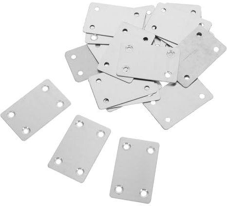 Präzisionsgefertigte Gerade Platten Aus Edelstahl Reparaturklammern Für Holz Flache Verbindungsplatten Für Möbel 20 Stück