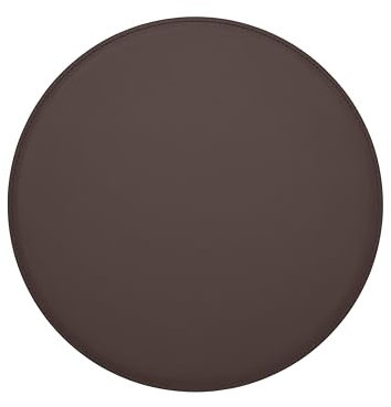 Eglooh - Atlante - Runde Schreibtischunterlage aus Leder Dunkel Braun cm 35x35 - Handwerkliche Nähte und rutschfester Boden - Made in Italy