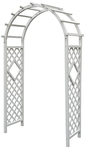 Arche de rose en bois, grande arche de jardin robuste – Parfait pour les plantes grimpantes, allée, pelouse, décoration de jardin – Durable et élégant
