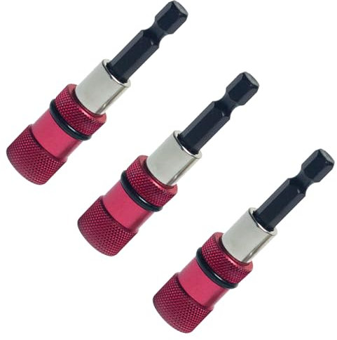 Oiieco 3Pcs 1/4” Hex Shank Magnetic Screwdriver Bit Holders, 65mm Quick Release Drill Bit Extension Bar Set, impact driver bit holder for Electric Drill Screwdriver, Handheld Drivers
