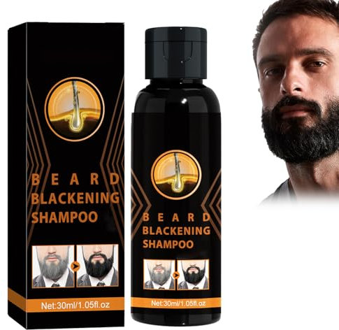 Shampoo scurente per barba Rustblant, Shampoo colorante naturale per capelli, istantaneo per capelli colorante per, pulizia della barba