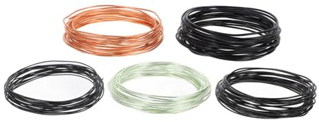 Generisch 5 Rollen Bonsai-trainingsdraht-set, 3 Größen, 1,0 Mm, 1,5 Mm, 2,0 Mm, Aluminiumlegierung, Bonsai-pflanzen, Trainingsdraht, Bonsai-zubehör Für Anfänger Und Profis