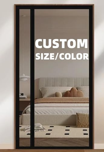 Kiyeocca Tailored Size Door Screen with Magnets, Custom Made Magnetic Window Screen French Door, Bespoke Self-Sealing Mesh RV Dining Car Screen Replacement, Pets Kids Friendly, Keep Fly Mosquito Away
