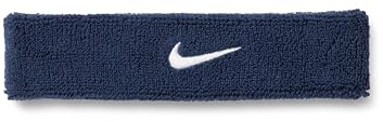 Nike Swoosh Classic Headband Stirnband Running Fitness Training Sport Haarband, College Navy/White, One Size