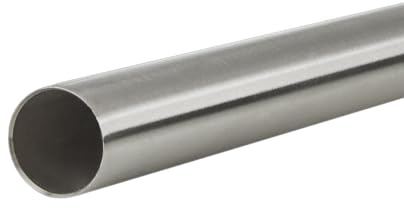 SOTECH Schrankstange 800 mm Edelstahl gebürstet rund Ø 25 mm | Rohrenden beidseitig angefast Schrankrohr Stangenrohr - für ein stilvolles Upgrade von Kleiderschrank und Garderobe