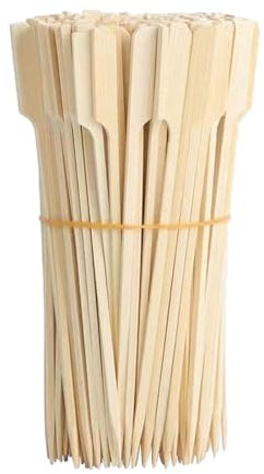 Lot de 100 brochettes en bambou pour barbecue, grillades en bois, pour camping, fruits - 9 cm
