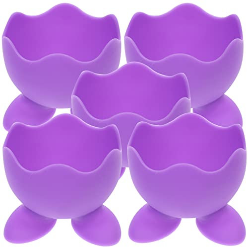 FUNOMOCYA 5pièces Support en Silicone pour Œufs Durs Lot de Couleur Aléatoire pour Ranger Éponges