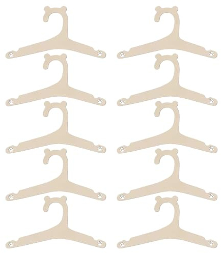 SGERUFZ Set di 10 grucce per bambini in legno, appendiabiti antiscivolo per abbigliamento neonati e bambini, vestiti e pantaloni