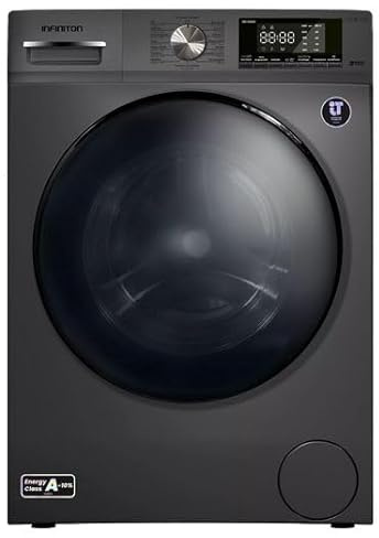 Lavadora Carga Frontal INFINITON WM-S14DAN, 10 kg, 1400 RPM, A, Vapor Care, Dark Inox