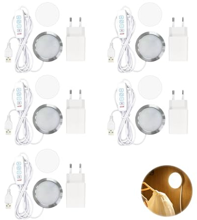 Kit di lampade a LED 001 per Bambu Lab Makerworld - 2 pezzi da 5 V alimentate tramite USB con luce calda da 3000 K, tre opzioni di colore, ideali per stampanti 3D, modelli hardware fai da te