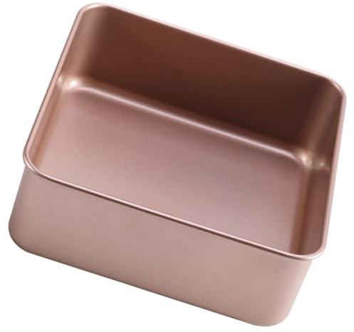 BESPORTBLE Plaque de Cuisson Carrée en Métal 20 CM Antiadhésive Moule Pizza Plat à Four Doré Épais et Surélevé pour Cuisson Pâtisserie et Barbecue