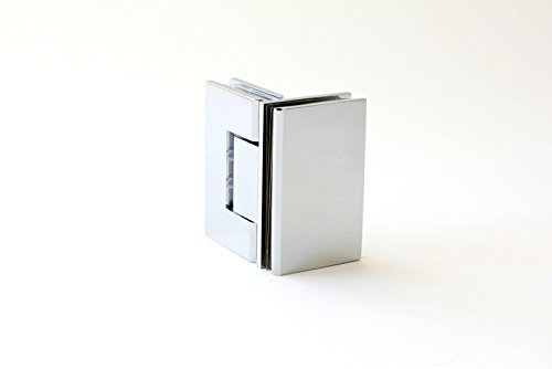 Duschtürbeschlag, Scharnier für Dusch-Tür, 'Finesse', Glas-Glas, 90°, Chrom