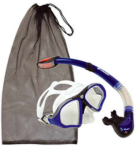 Schildkröt Premium Schnorchelset Palau 2-teilig, Brille, Schnorchel Dry-Top, ABC Set, Tauchset für Erwachsene und Jugendliche, hochwertiges Silikon, perfekte Passform, inkl. Netztasche, 940013