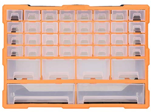 Susany Sortierbox mit 40 Schubladen Kleinteilemagazin Sortimentskasten Sortierkasten Multi-Schubladen-Organizer 52x16x37,5 cm